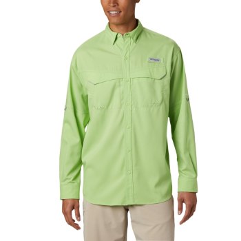 Columbia Overhemd Heren, PFG Low Drag Offshore Long Sleeve LichtGroen, 17PQIHTYJ